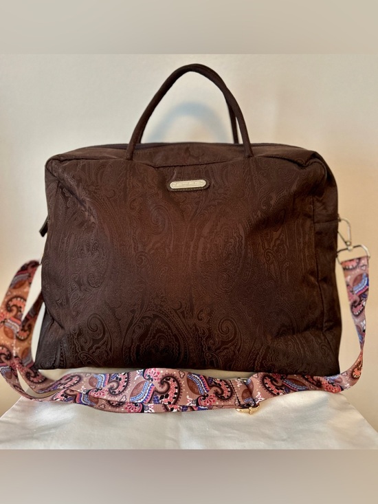 Etro Handbags - Etro Dark Brown Paisley Weekender with Pink Paisley Strap